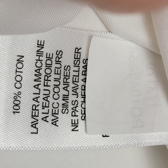 Foxcroft White Blouse Black Accents Crisp Cotton Shirt 10 Wrinkle Free Office - Picture 7 of 8